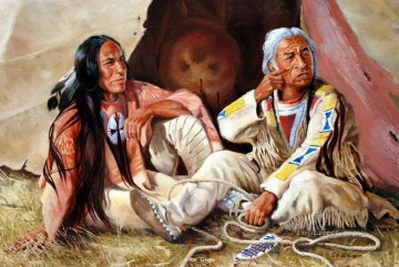 西部アメリカンインディアン 72 Oil Paintings
